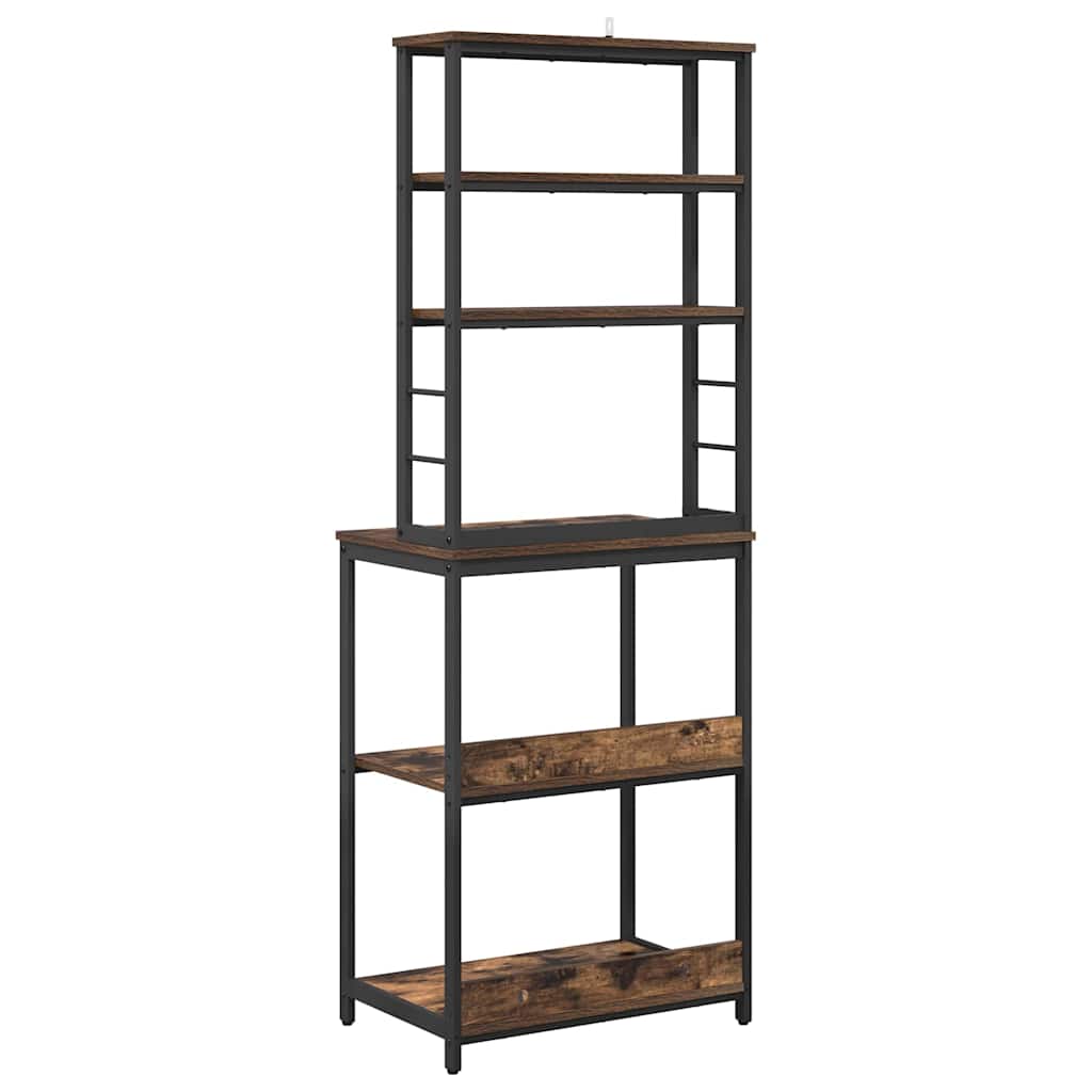 vidaXL Küchenregal Geräucherte Eiche 60 x 40 x 168 cm Holzwerkstoff