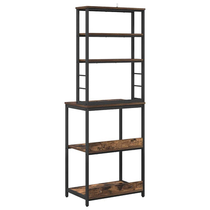 vidaXL Küchenregal Geräucherte Eiche 60 x 40 x 168 cm Holzwerkstoff