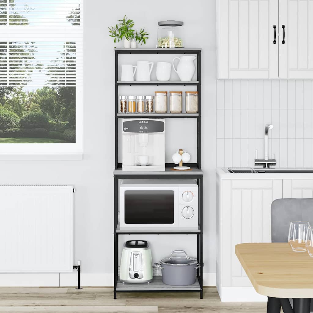 Küchenregal Graues Sonoma 60 x 40 x 168 cm Holzwerkstoff