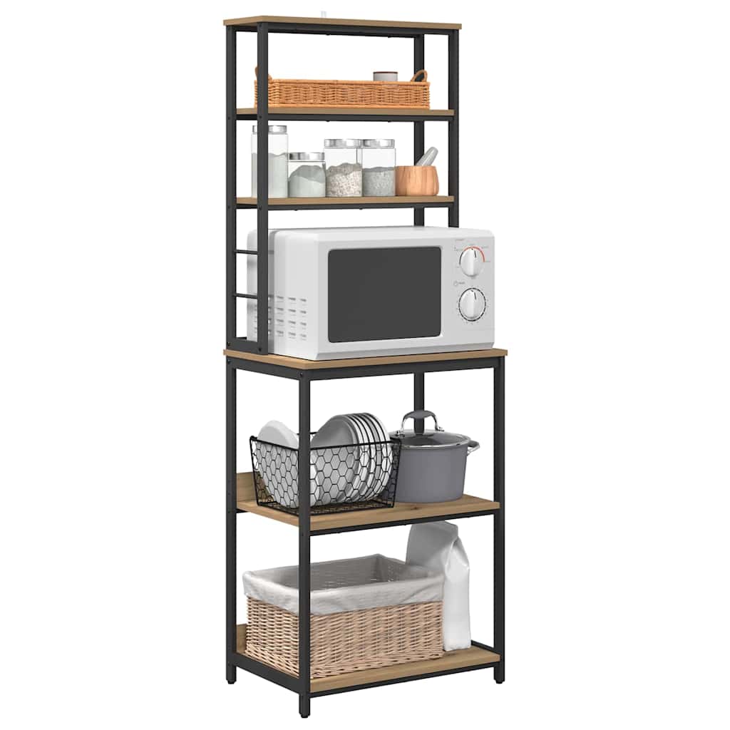 vidaXL Küchenregal Artisan-Eiche 60 x 40 x 168 cm Holzwerkstoff