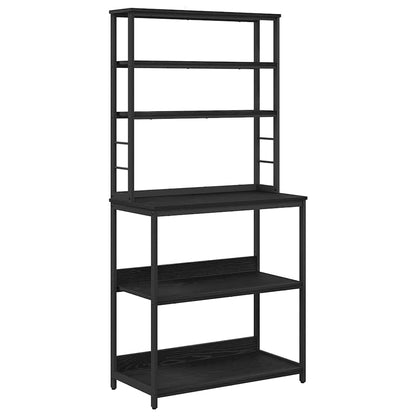 vidaXL Küchenregal Schwarz Eichen-Optik 80 x 40 x 168 cm Holzwerkstoff