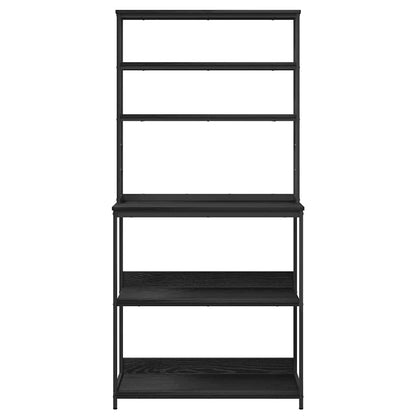vidaXL Küchenregal Schwarz Eichen-Optik 80 x 40 x 168 cm Holzwerkstoff