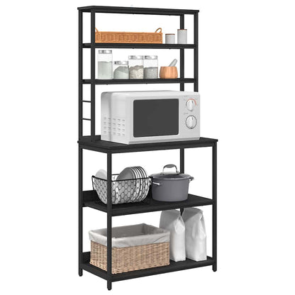 vidaXL Küchenregal Schwarz Eichen-Optik 80 x 40 x 168 cm Holzwerkstoff