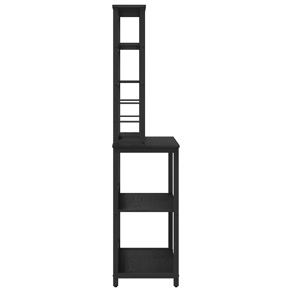 vidaXL Küchenregal Schwarz Eichen-Optik 80 x 40 x 168 cm Holzwerkstoff