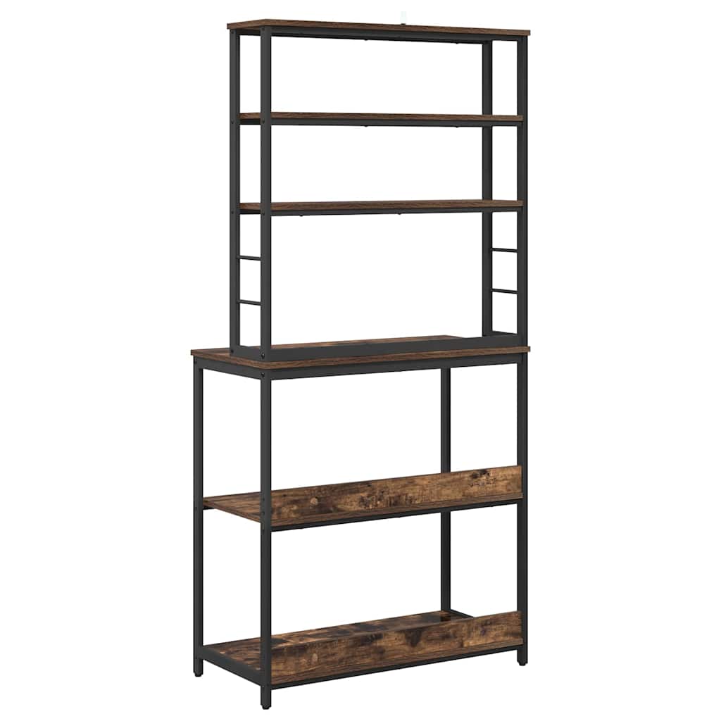 vidaXL Küchenregal Geräucherte Eiche 80 x 40 x 168 cm Holzwerkstoff