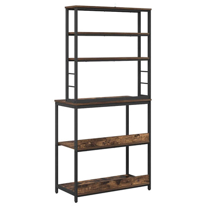 vidaXL Küchenregal Geräucherte Eiche 80 x 40 x 168 cm Holzwerkstoff