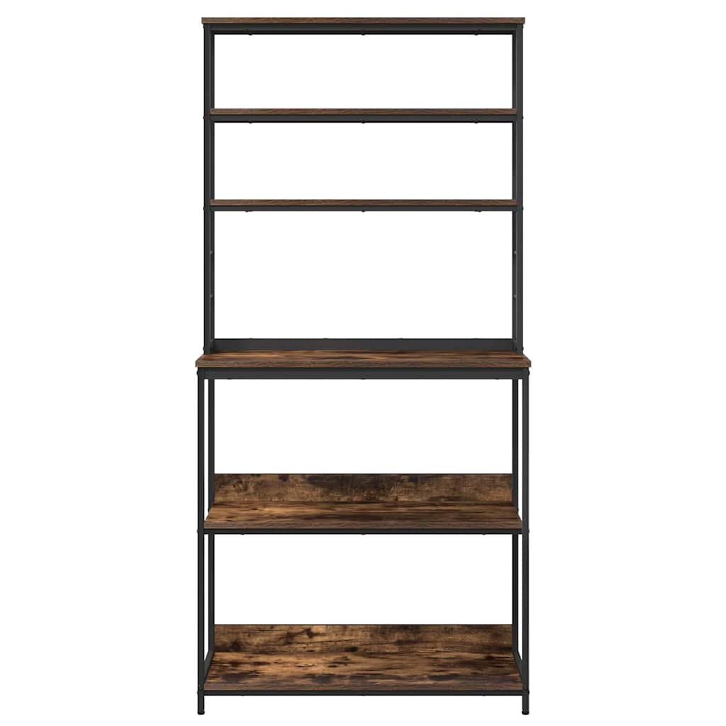 vidaXL Küchenregal Geräucherte Eiche 80 x 40 x 168 cm Holzwerkstoff