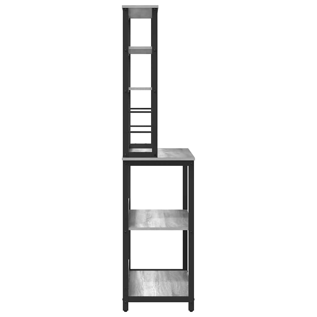 Küchenregal Graues Sonoma 80 x 40 x 168 cm Holzwerkstoff