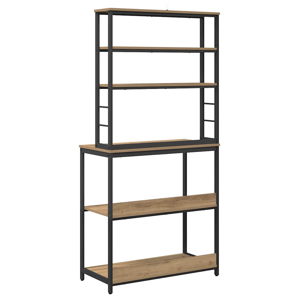 vidaXL Étagère de cuisine chêne artisan 80 x 40 x 168 cm bois d'ingénierie