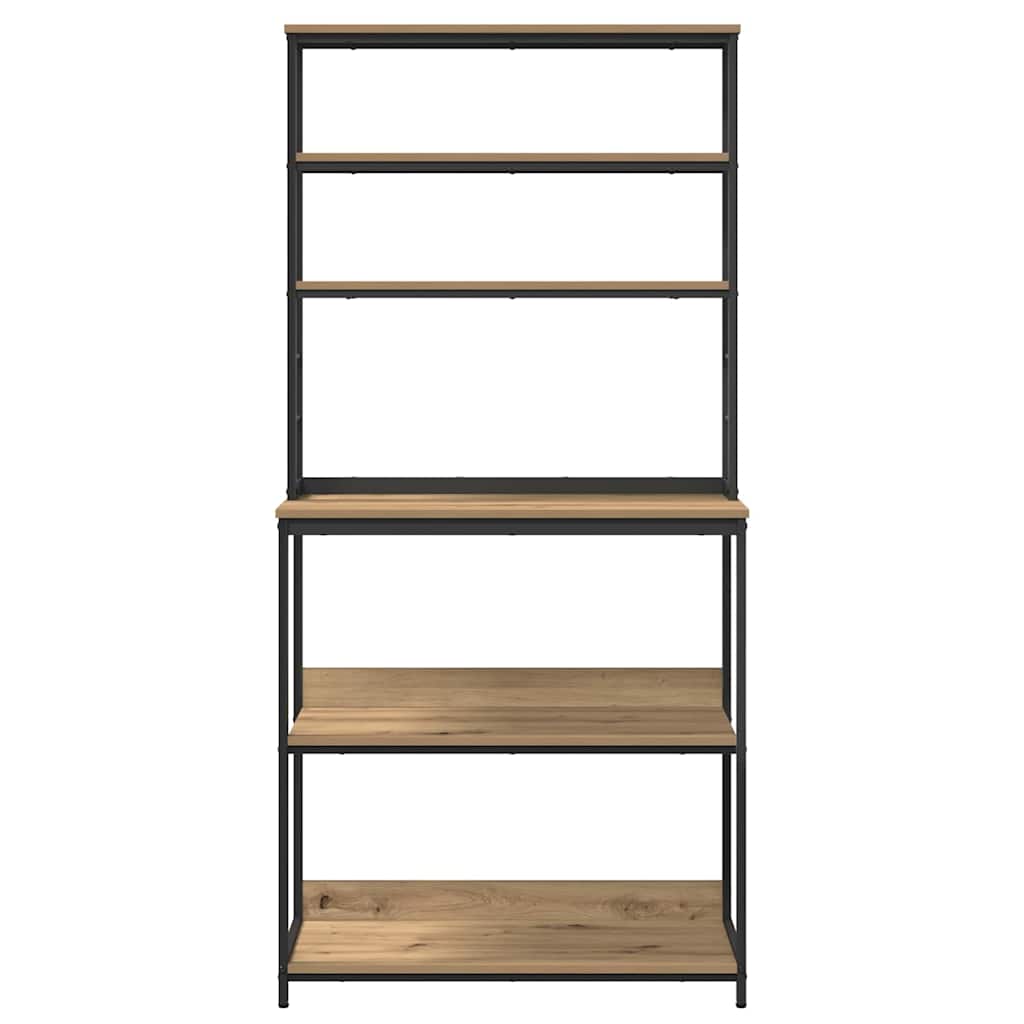 vidaXL Étagère de cuisine chêne artisan 80 x 40 x 168 cm bois d'ingénierie
