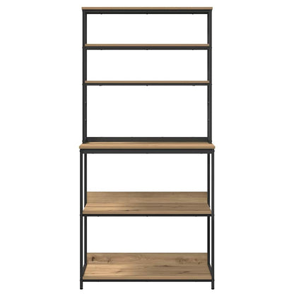 vidaXL Étagère de cuisine chêne artisan 80 x 40 x 168 cm bois d'ingénierie