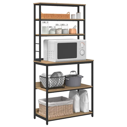 vidaXL Étagère de cuisine chêne artisan 80 x 40 x 168 cm bois d'ingénierie