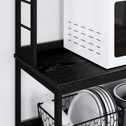 vidaXL Étagère de cuisine noir aspect chêne 100 x 40 x 168 cm