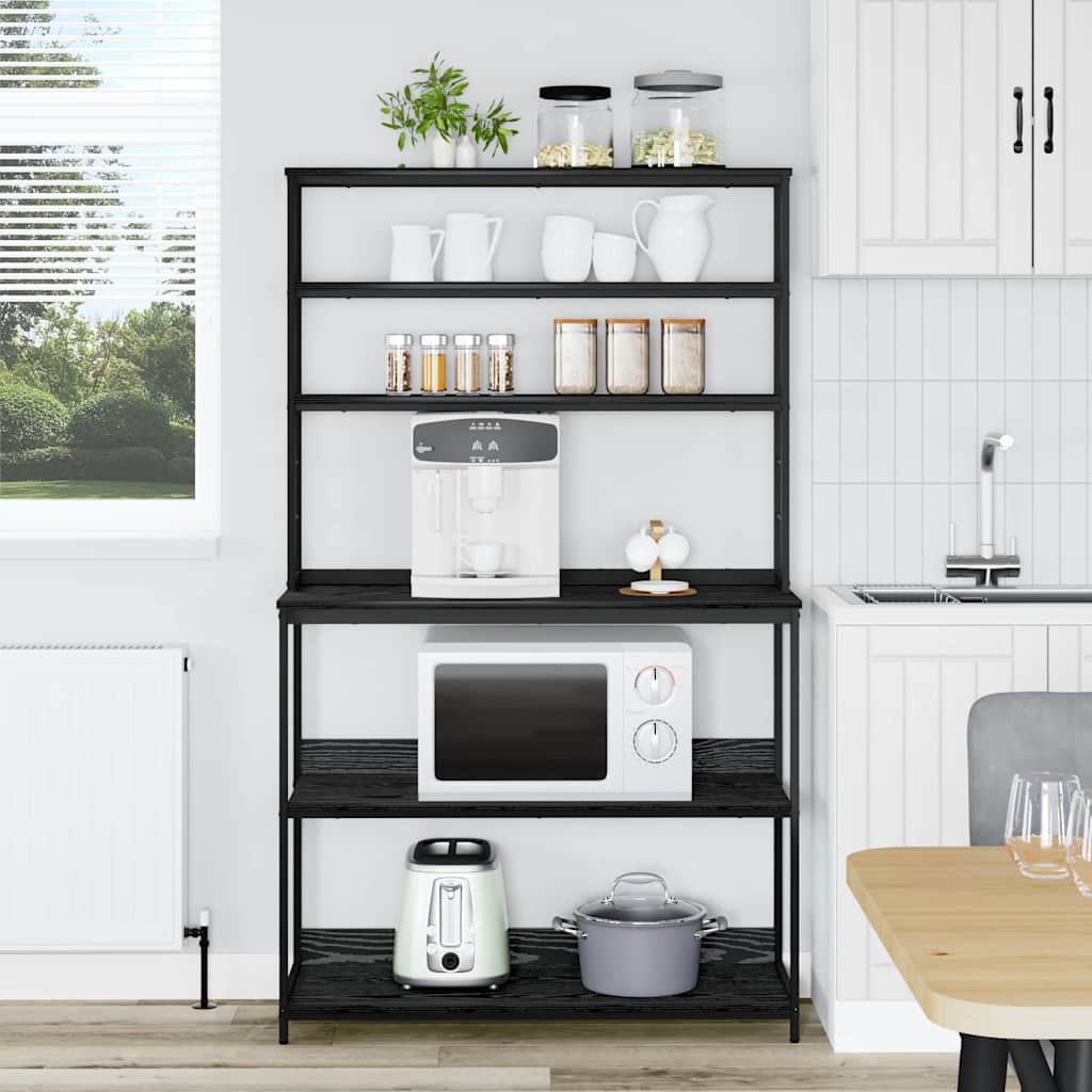 vidaXL Étagère de cuisine noir aspect chêne 100 x 40 x 168 cm
