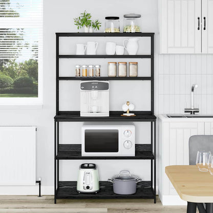 vidaXL Étagère de cuisine noir aspect chêne 100 x 40 x 168 cm