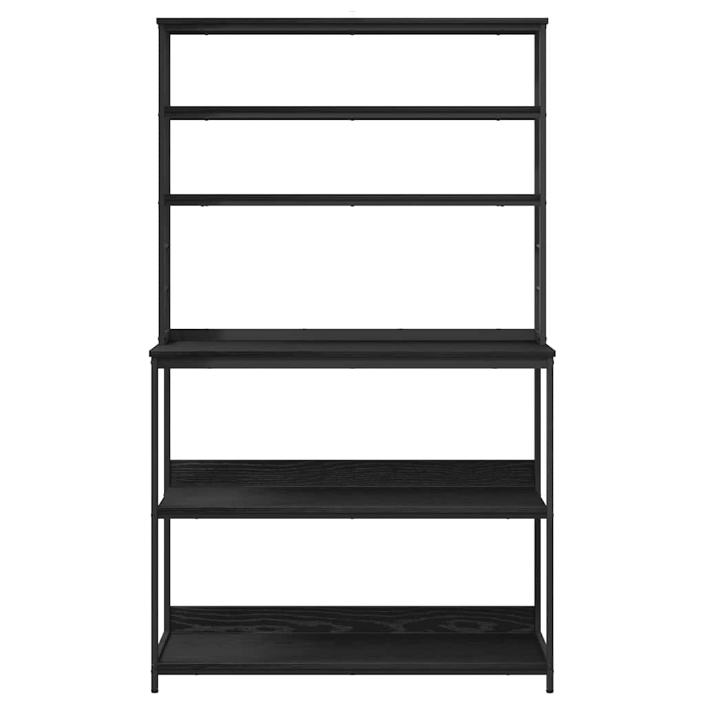 vidaXL Étagère de cuisine noir aspect chêne 100 x 40 x 168 cm