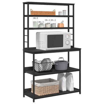 vidaXL Étagère de cuisine noir aspect chêne 100 x 40 x 168 cm