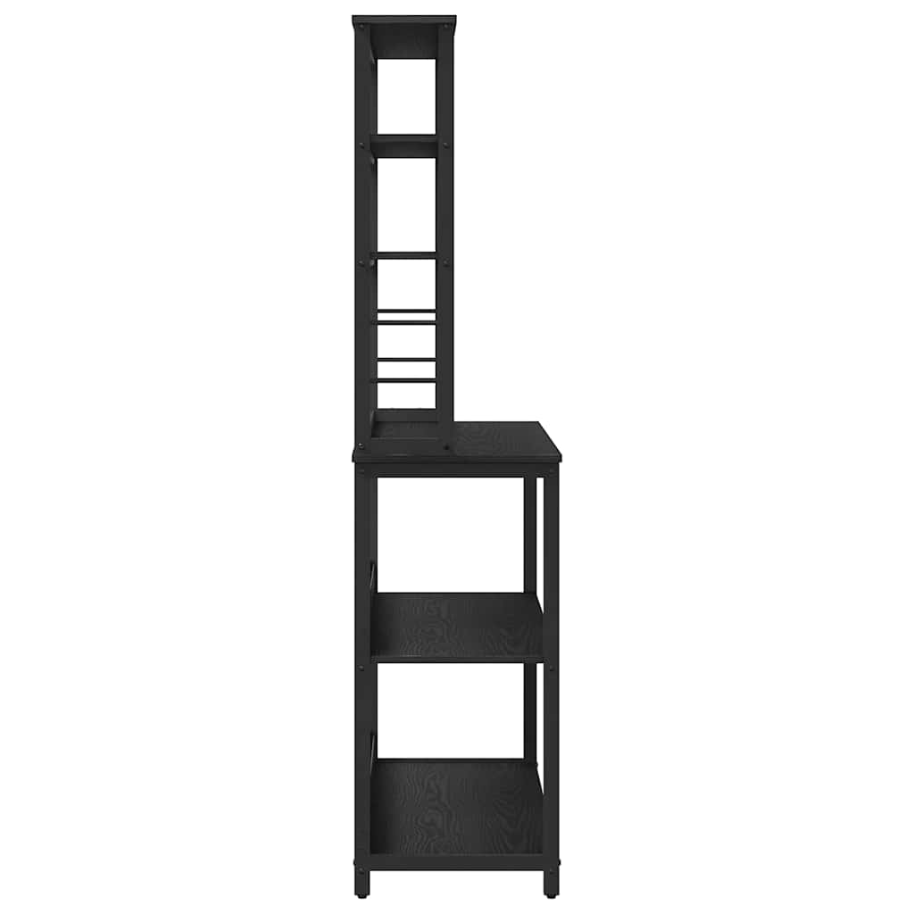 vidaXL Étagère de cuisine noir aspect chêne 100 x 40 x 168 cm
