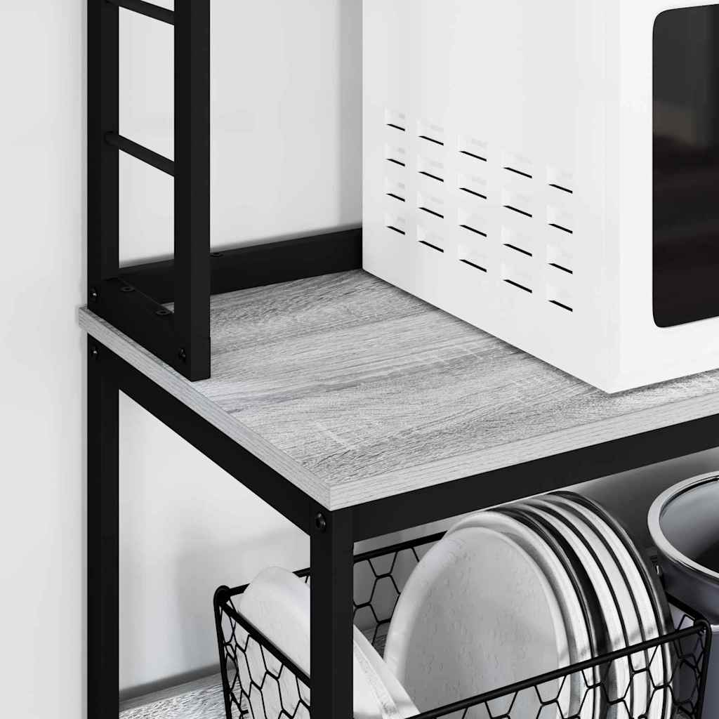 Küchenregal Graues Sonoma 100 x 40 x 168 cm Holzwerkstoff