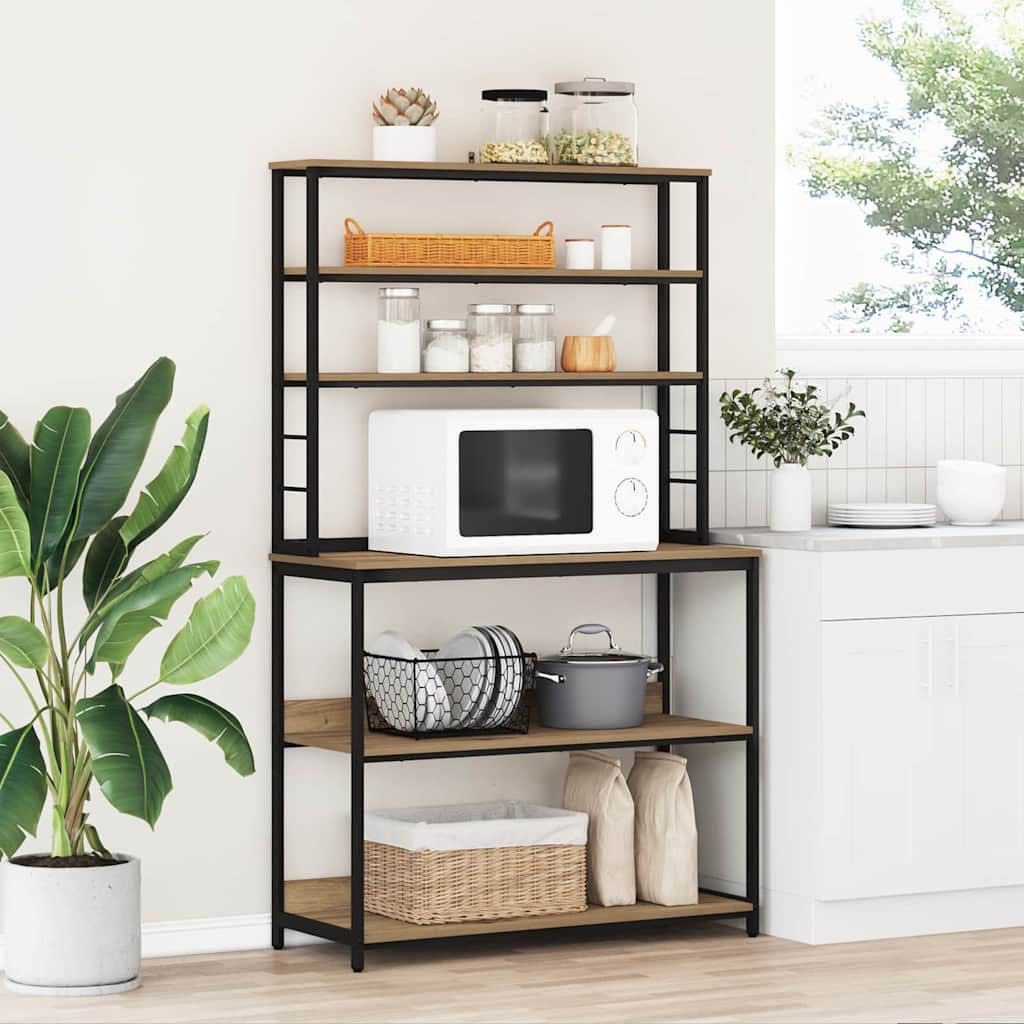 vidaXL Küchenregal Artisan-Eiche 100 x 40 x 168 cm Holzwerkstoff