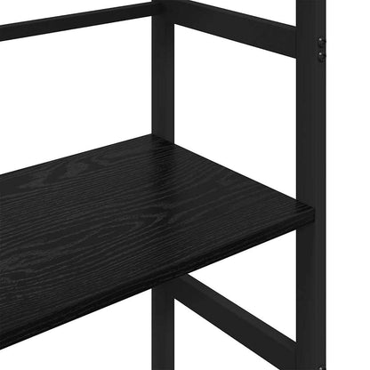 vidaXL Étagère à livres Noir aspect chêne 40 x 29,5 x 81 cm