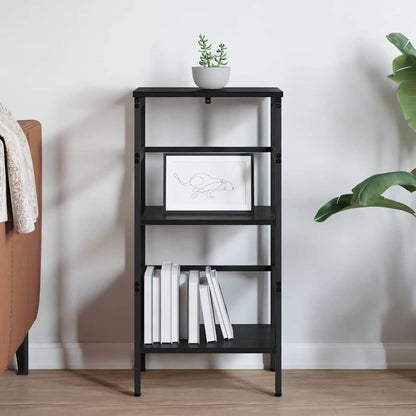 vidaXL Étagère à livres Noir aspect chêne 40 x 29,5 x 81 cm