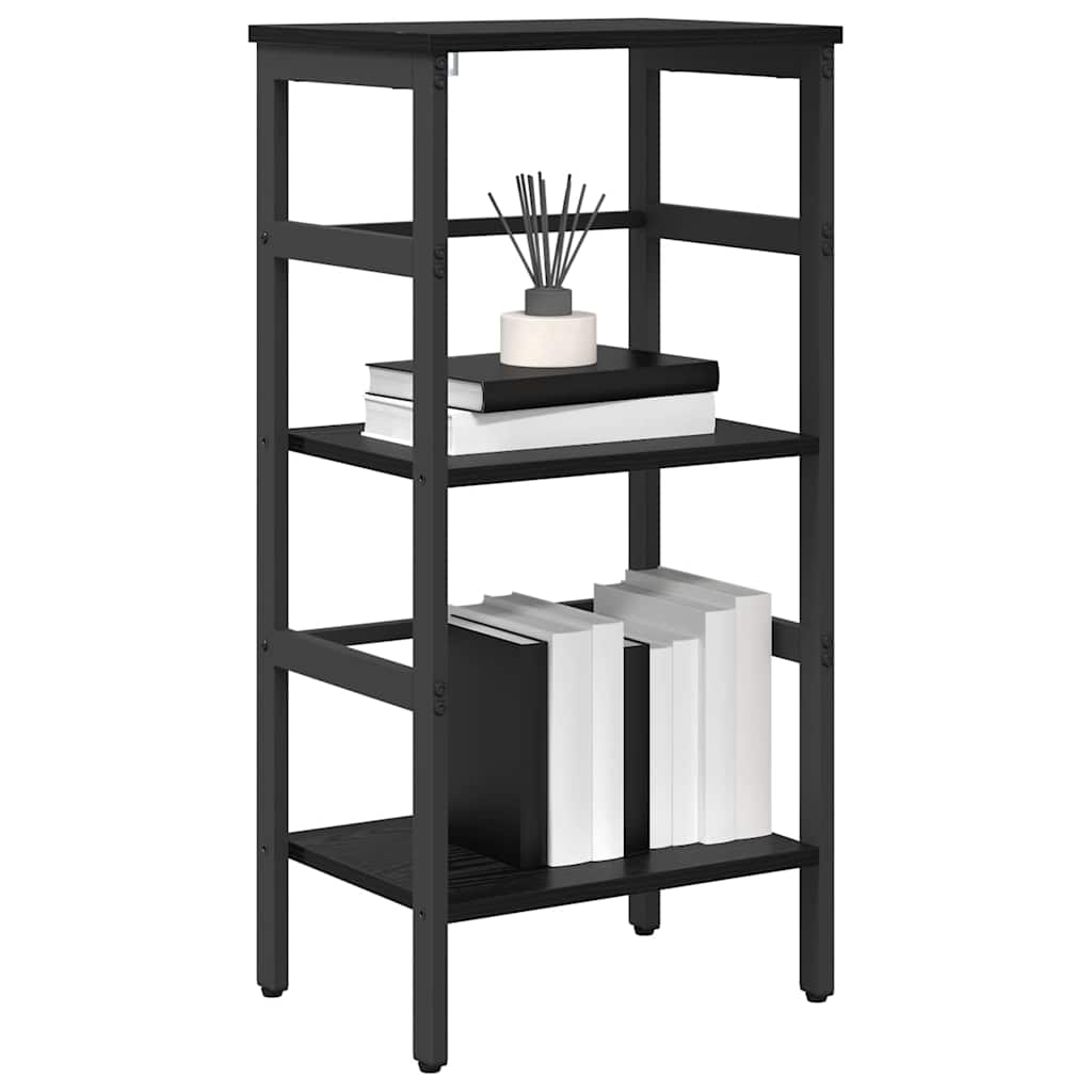 vidaXL Étagère à livres Noir aspect chêne 40 x 29,5 x 81 cm
