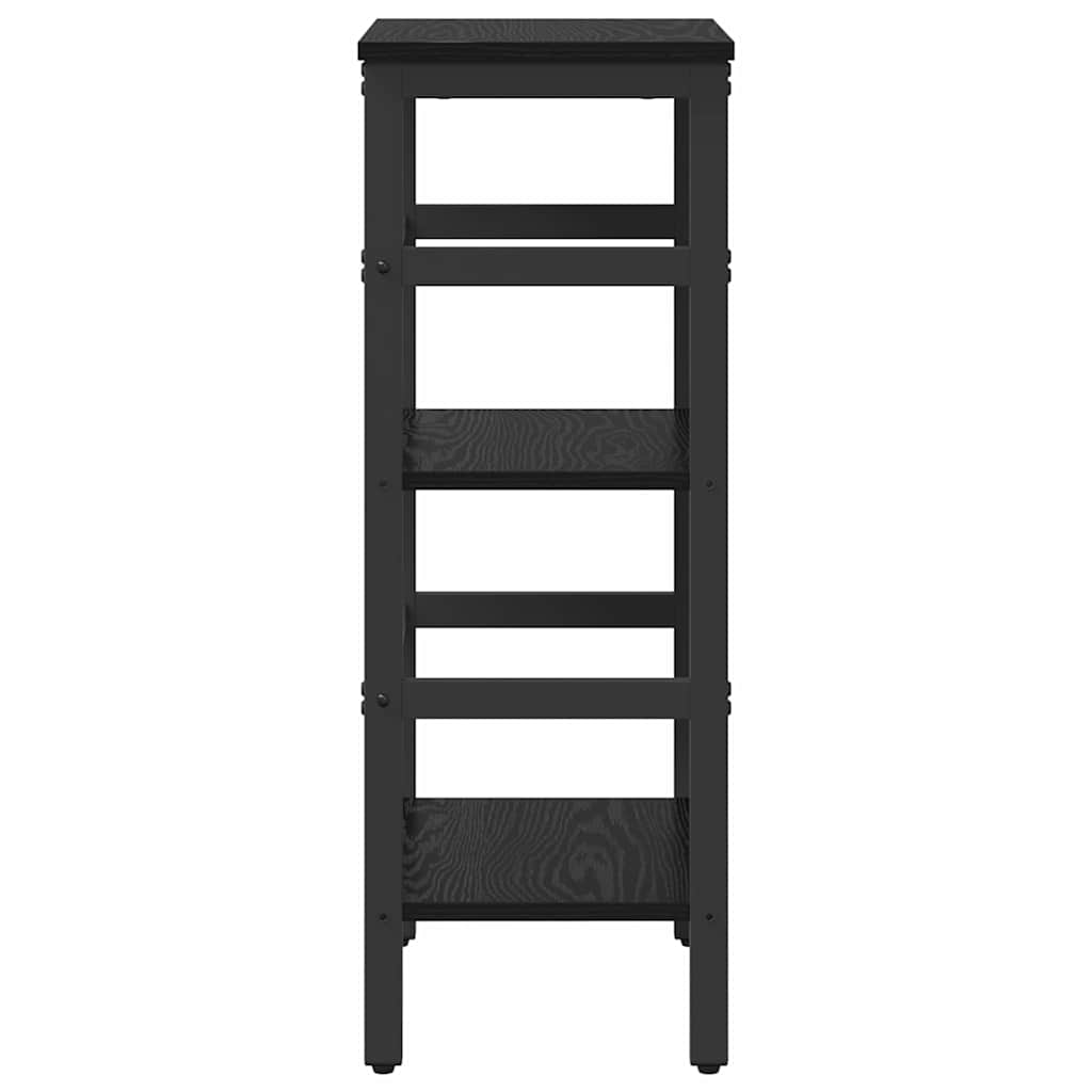 vidaXL Étagère à livres Noir aspect chêne 40 x 29,5 x 81 cm