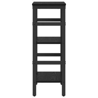 vidaXL Étagère à livres Noir aspect chêne 40 x 29,5 x 81 cm