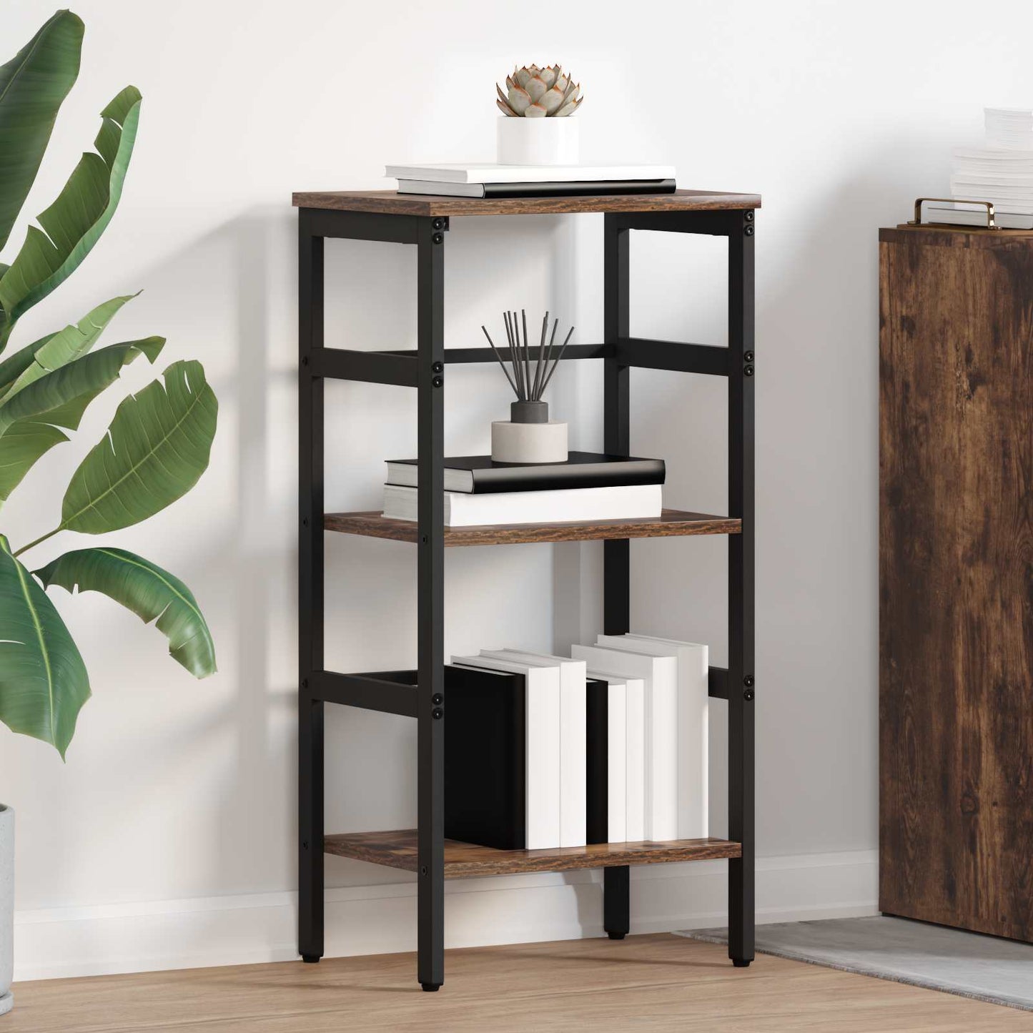 vidaXL Bibliothèque Chêne fumé 40 x 29,5 x 81 cm Bois d'ingénierie