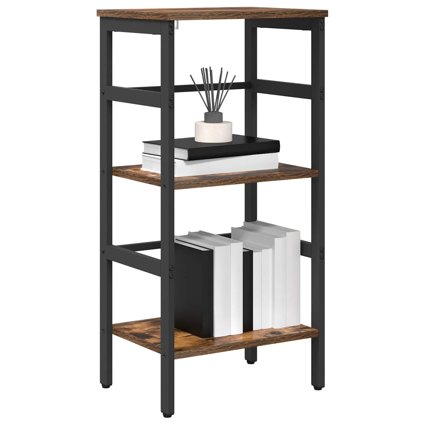 vidaXL Bibliothèque Chêne fumé 40 x 29,5 x 81 cm Bois d'ingénierie