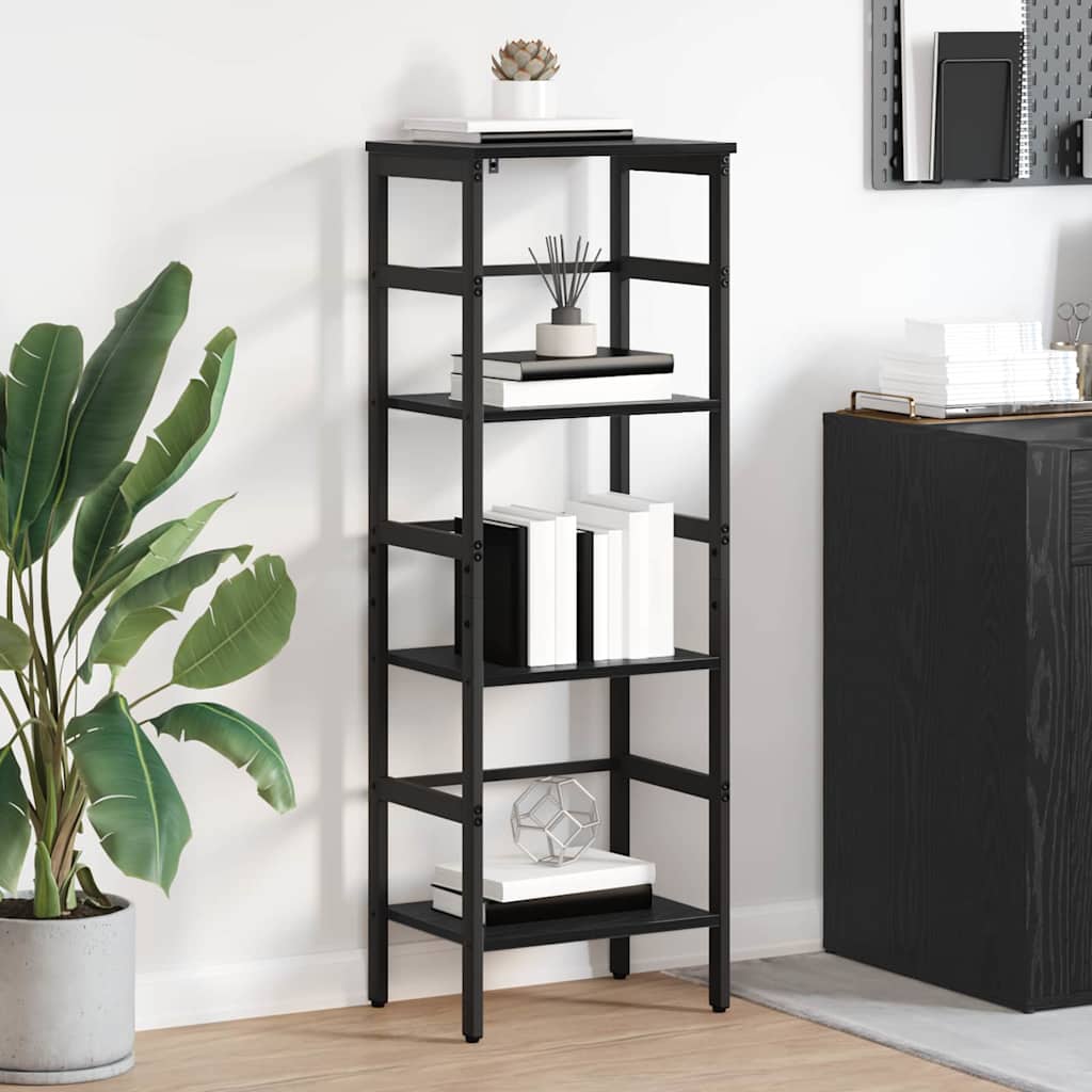 vidaXL Bibliothèque Noir aspect chêne 40 x 29,5 x 115 cm