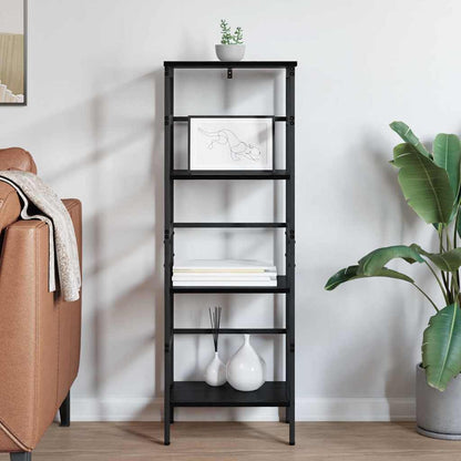 vidaXL Bibliothèque Noir aspect chêne 40 x 29,5 x 115 cm