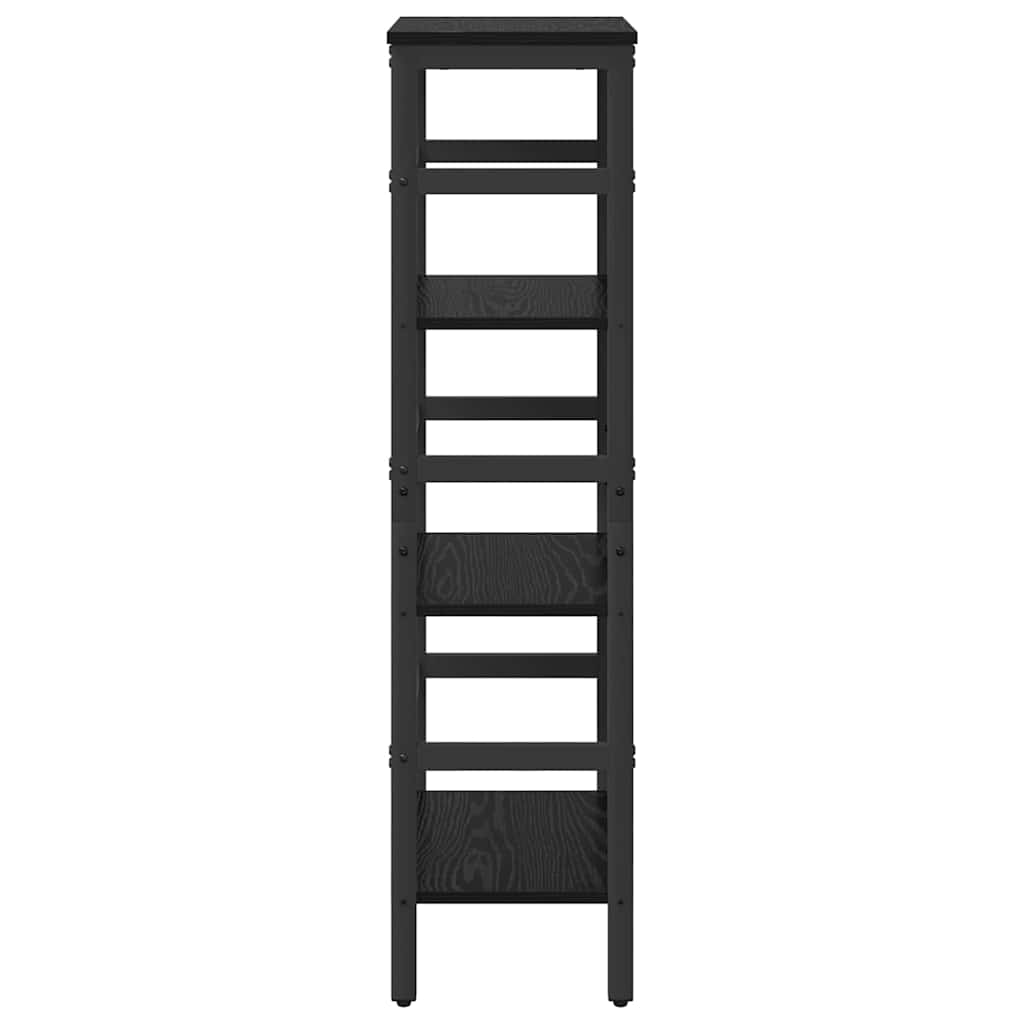 vidaXL Bibliothèque Noir aspect chêne 40 x 29,5 x 115 cm