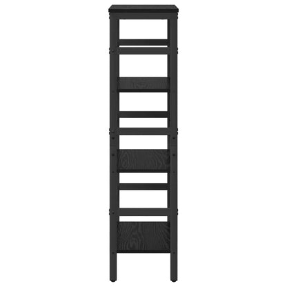 vidaXL Bibliothèque Noir aspect chêne 40 x 29,5 x 115 cm