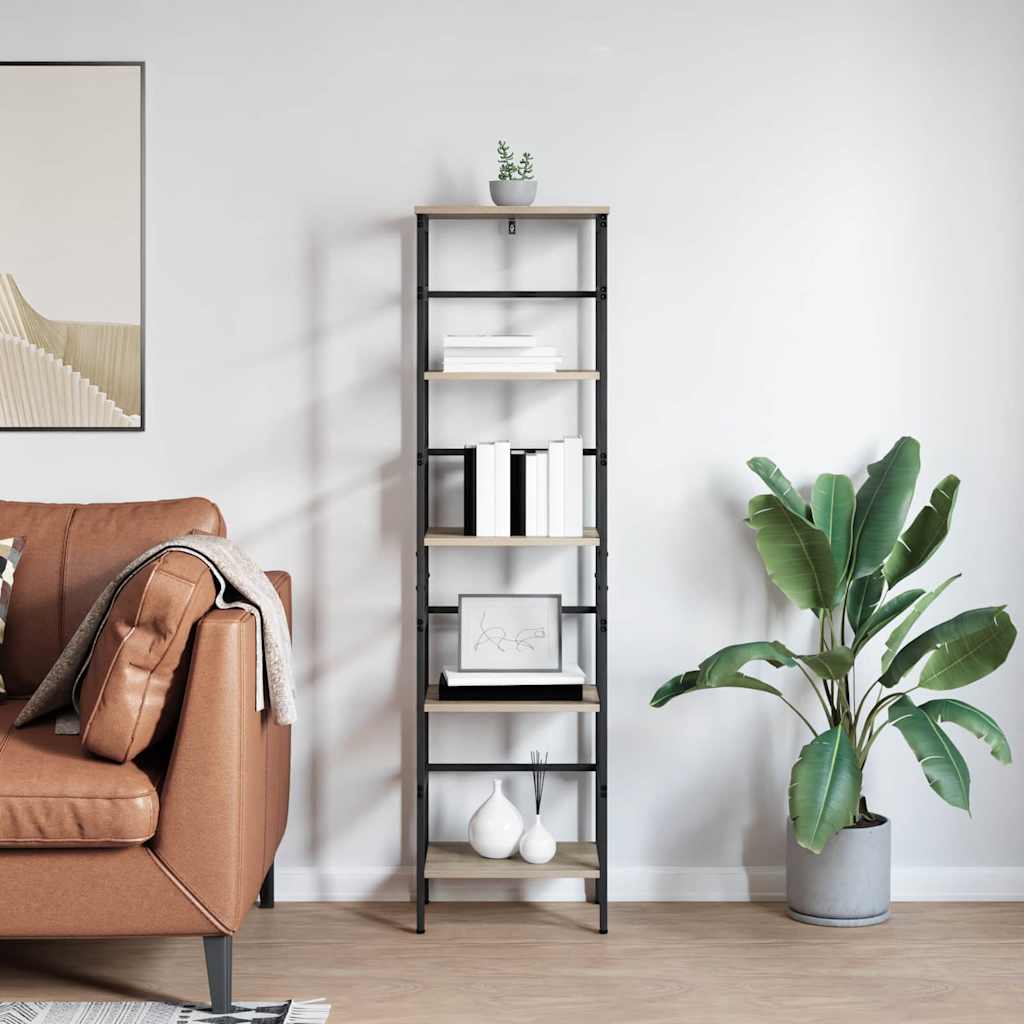 vidaXL Bücherregal Sonoma-Eiche 40 x 29,5 x 149 cm Holzwerkstoff