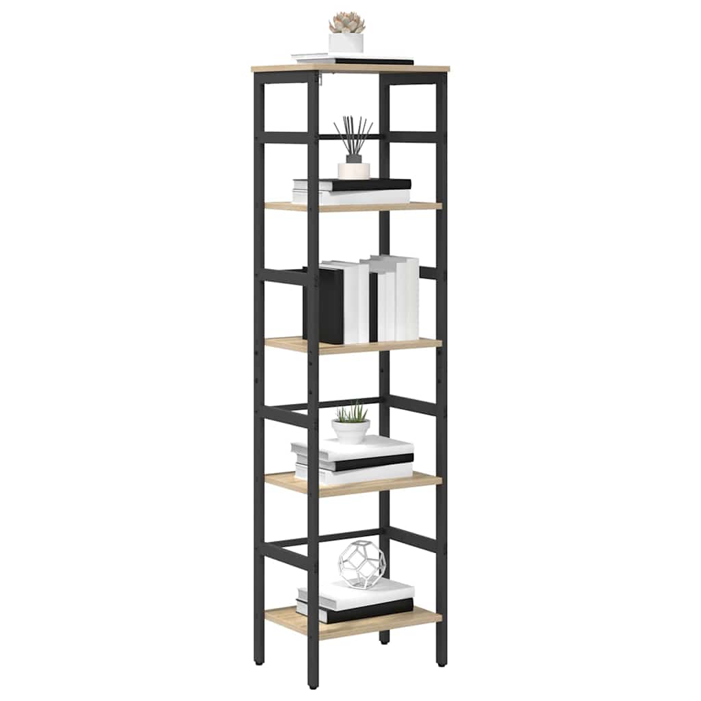 vidaXL Bücherregal Sonoma-Eiche 40 x 29,5 x 149 cm Holzwerkstoff