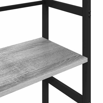 vidaXL Bücherregal Graues Sonoma 40 x 29,5 x 149 cm Holzwerkstoff