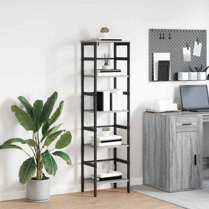 vidaXL Bücherregal Graues Sonoma 40 x 29,5 x 149 cm Holzwerkstoff