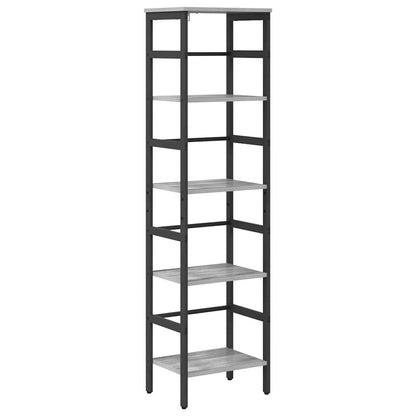 vidaXL Bücherregal Graues Sonoma 40 x 29,5 x 149 cm Holzwerkstoff