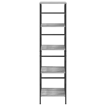 vidaXL Bücherregal Graues Sonoma 40 x 29,5 x 149 cm Holzwerkstoff