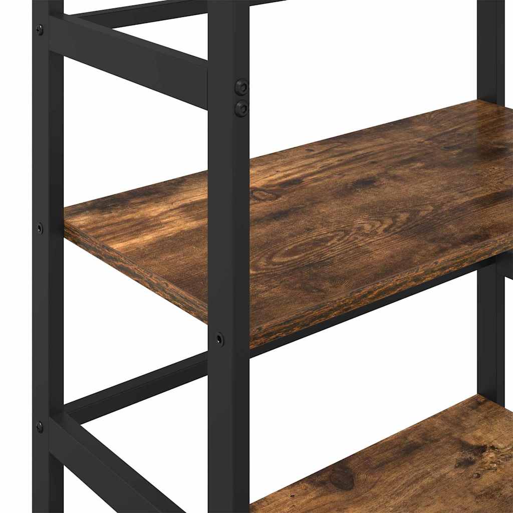 vidaXL Bücherregal Geräucherte Eiche 60 x 29,5 x 81 cm Holzwerkstoff
