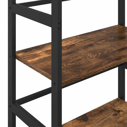 vidaXL Bücherregal Geräucherte Eiche 60 x 29,5 x 81 cm Holzwerkstoff