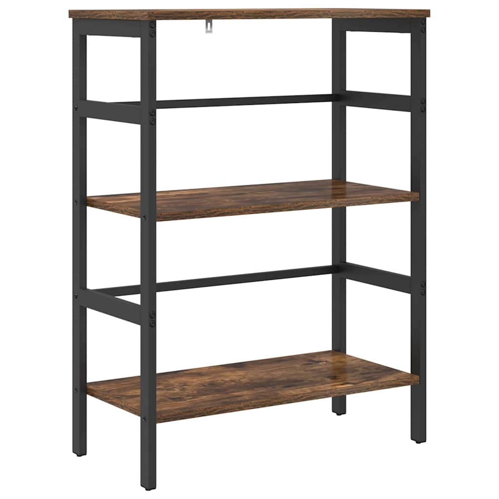 vidaXL Bücherregal Geräucherte Eiche 60 x 29,5 x 81 cm Holzwerkstoff