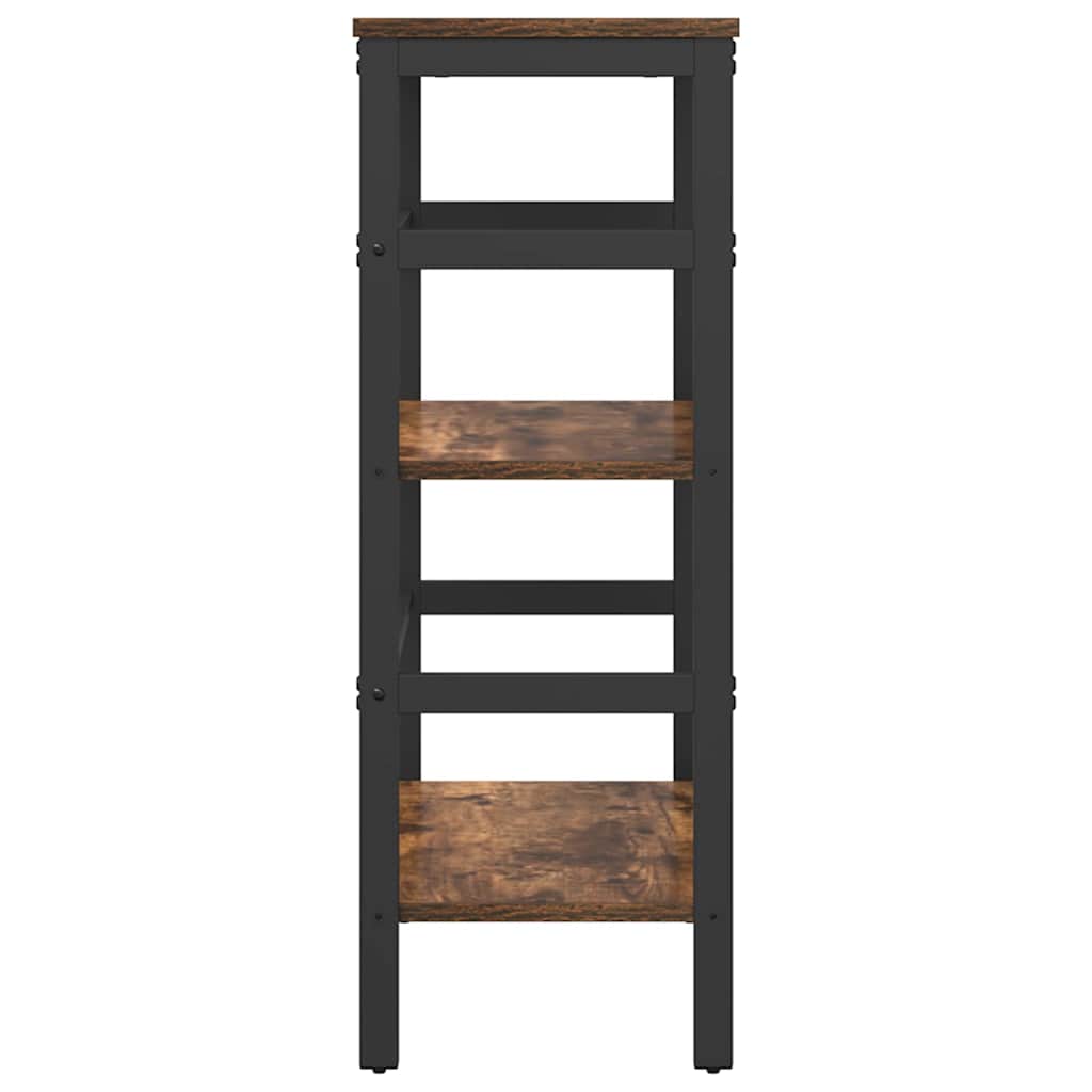 vidaXL Bücherregal Geräucherte Eiche 60 x 29,5 x 81 cm Holzwerkstoff