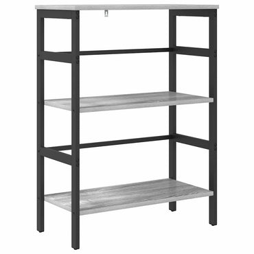 vidaXL Bücherregal Graues Sonoma 60 x 29,5 x 81 cm Holzwerkstoff