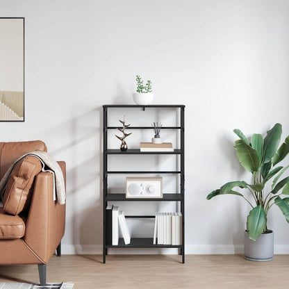 vidaXL Bücherregal Schwarz Eichen-Optik 60 x 29,5 x 115 cm