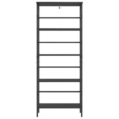 Bücherregal Schwarz Eichen-Optik 60 x 29,5 x 149 cm