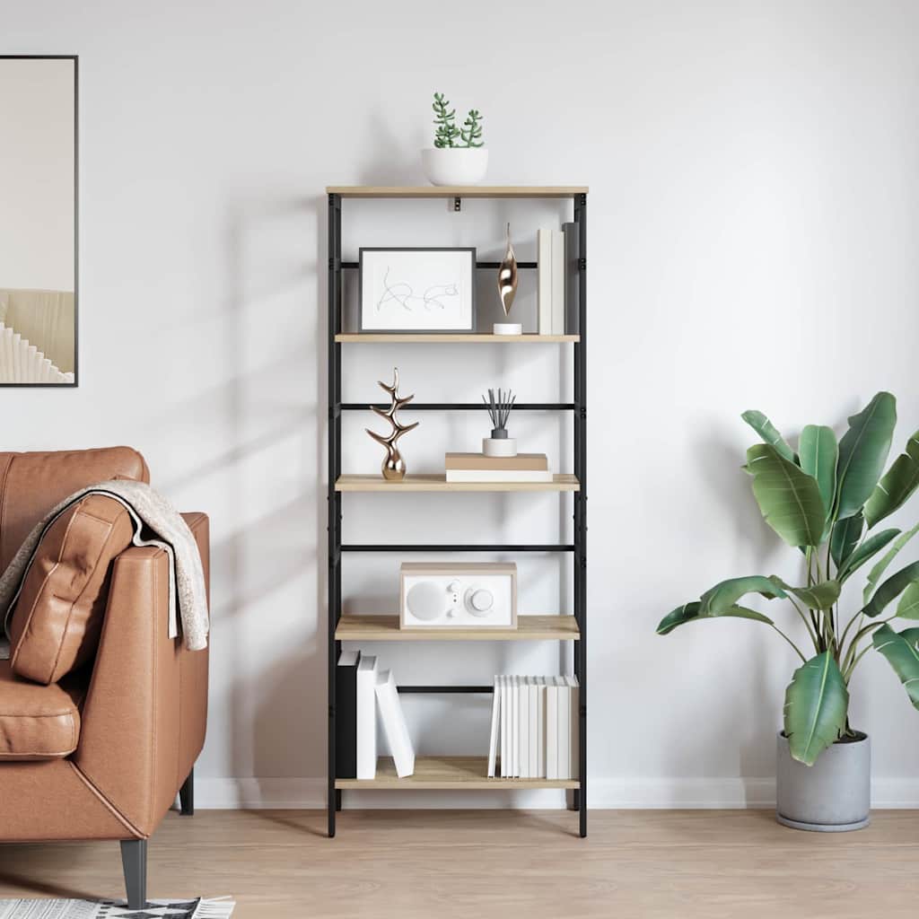 vidaXL Bücherregal Sonoma-Eiche 60 x 29,5 x 149 cm Holzwerkstoff