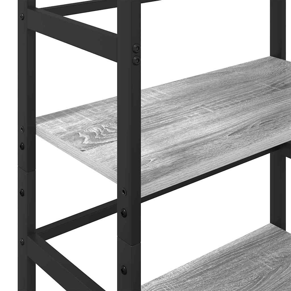 vidaXL Bücherregal Graues Sonoma 60 x 29,5 x 149 cm Holzwerkstoff